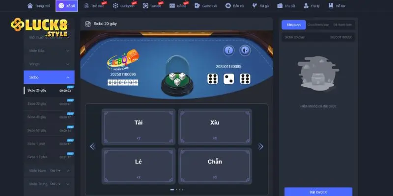 Sảnh game xổ số